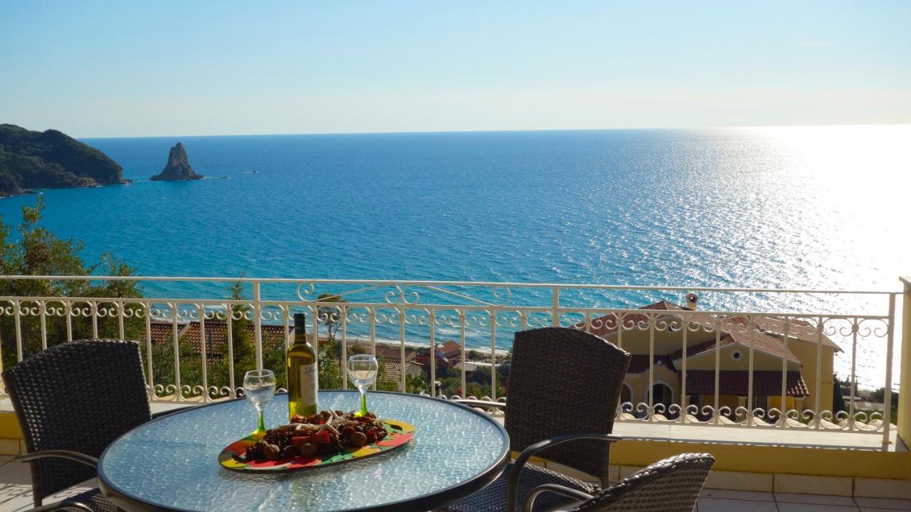 Natalia Apartment B With Panoramic Sea Views Of Agios Gordios Bay Eksteriør bilde